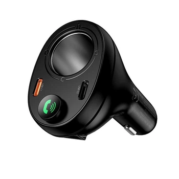 FM-трансмиттер Hoco E88 Star 35W Quick Charge USB Type-A USB Type-C для автомобилей Черный