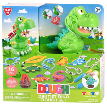Набір для творчості PlayGo Набір із пластиліном Діно стоматолог 16 елементів (4892401082558)
