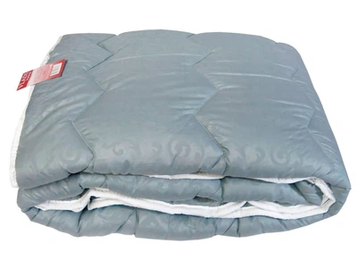 Одеяло шерстяное стеганное Vladi - Серое 140x205 теплое полуторное (400 гр/м2)