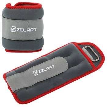 Утяжелители для рук и ног Zelart Sport 5733-1 2 шт по 0,5 кг Grey-Red