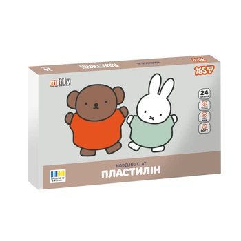 Пластилін Yes Miffy 24 кольори 480 г