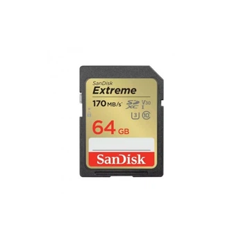 Карта памяти SanDisk 64GB SD class 10 UHS-I U3 V30 Extreme (SDSDXV2-064G-GNCIN) SANDISK SDSDXV2-064G-GNCIN 926424