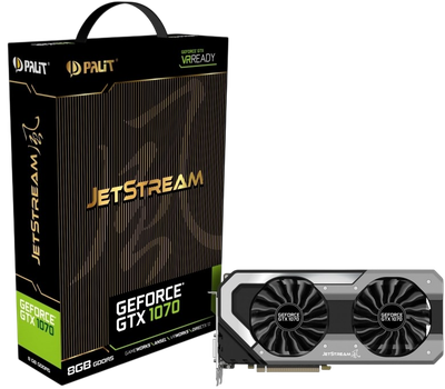 Видеокарта GeForce GTX 1070 8GB Palit JetStream (NE51070015P2-1041J) Б/У