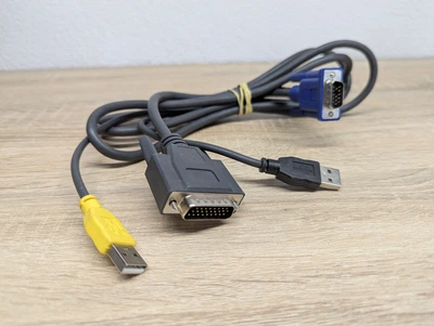Кабель конвертер VGA+2x USB+DVI