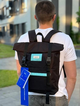 Рюкзак roll top ролл топ bagland holder водонепронекний 25 л чорний