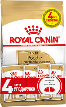 Промонабір сухий корм для дорослих собак Royal Canin Poodle Adult + Wet Poodle Loaf
