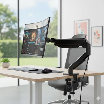 Крепление для монитора настольное MLT Fixon V1 Black (17"-32") VESA 75x75/100x100 до 7 кг, с газовой пружиной