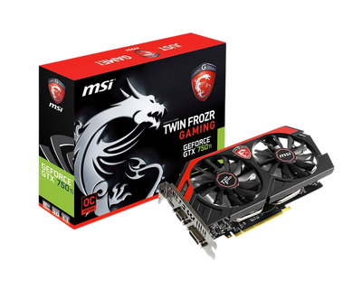 Відеокарта GeForce GTX 750 Ti 2GB MSI Twin Frozr OC (N750Ti TF 2GD5/OC) Б/В