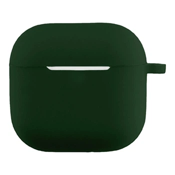 Чехол Silicone Case с карабином для Airpods 5/Airpods 4 Dark Green