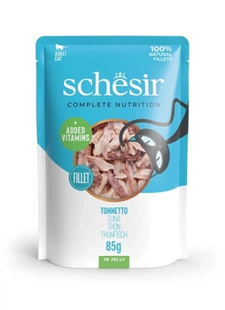 Влажный корм Schesir Tuna для кошек, тунец в желе, пауч, 85 г