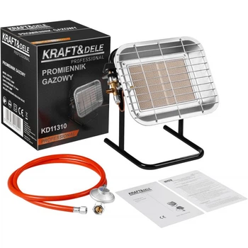 Обогреватель газовый Kraft&Dele KD11310 4,5 кВт редукционный клапан портативный для мастерской склада