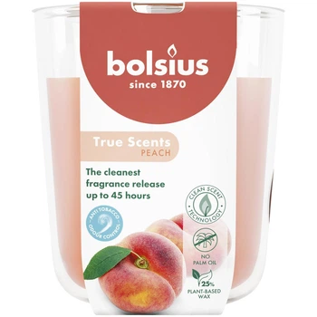 TRUE SCENTS Свічка в склі 9.7х8.5см аромат Персик (BOL-940380)