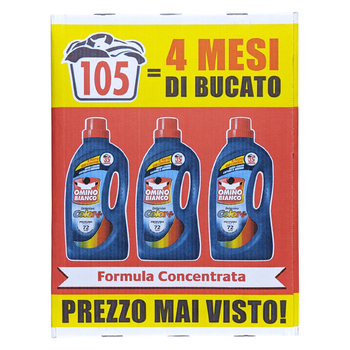 Рідкий засіб для прання кольорових речей OMINO BIANCO lav.color+ lv35x3 tripack (4200 ml)