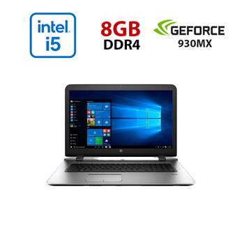 Ноутбук HP ProBook 470 G4 / 17.3" (1600x900) TN / Intel Core i5-7200U (2 (4) ядра по 2.5 - 3.1 GHz) / 8 GB DDR4 / 240 GB SSD / nVidia GeForce 930MX, 2 GB DDR3, 64-bit / WebCam б/в