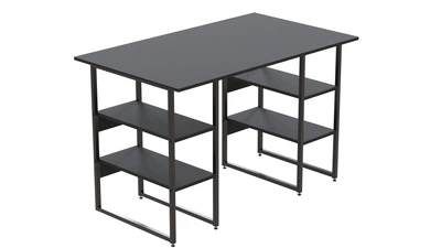 Компьютерный стол Ferrum-decor Курт 75x120x70 черный ДСП Сосна Кембра 16мм