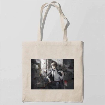 Еко-сумка шоппер із принтом Bungou Stray Dogs - Бродячі пси Кавун Бежевий