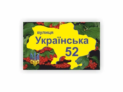 Табличка адресна Vivay 40x25 см Різнокольоровий (hub_4lrmfu)