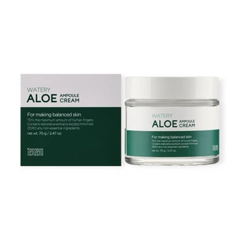 Крем Tenzero для лица Watery Aloe Ampoule с алое вера увлажняющий 70г