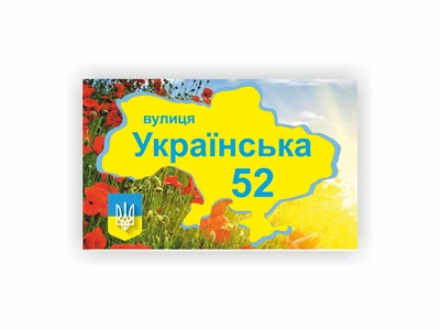 Табличка адресна Vivay 40x25 см Різнокольоровий (hub_p47jvl)