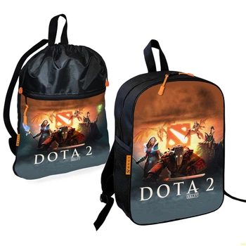 Рюкзак детский с сумкой для обуви No Brand Dota 2 Разноцветный 2 шт (01688)