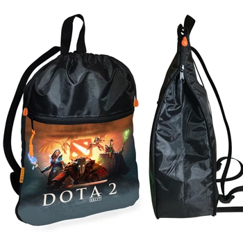 Рюкзак-мешок для обуви, спортивной формы Дота 2 «Dota 2» детская сумка для смены с расширителем (01239) PTR