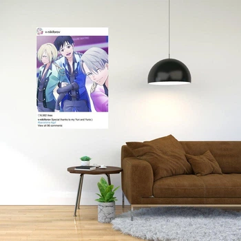 Плакат-постер с принтом Кавун Yuri on Ice Юри на льду A2 ПЛ000226 A2