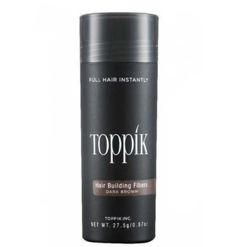 Загуститель для волос пудра Toppik Hair Building Fibers темно-коричневый dark brown 27.5 г (db-02)