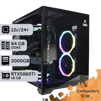 Компьютер Power Up #18 для 3D Max/Ryzen 9 7900x/64 GB/SSD 2TB/GeForce RTX 5060Ti 16GB специальная конфигурация для проектирования машиностроения и инженерии