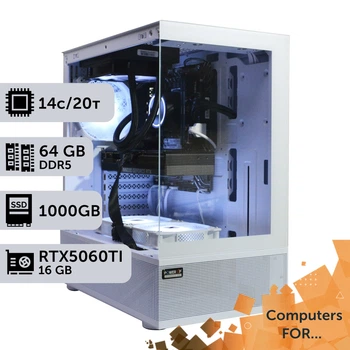 Компьютер Power Up #35 для After Effects/Core i5 14600K/64 GB/SSD 1TB/GeForce RTX 5060Ti 16GB для анимационного дизайна и видеомонтажа и постобработки