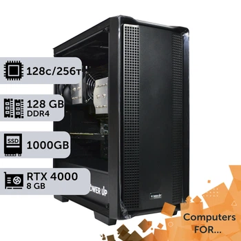 Компьютер Power Up #9 для ANSYS/AMD EPYC 7С13 x2/128 GB/SSD 1TB/NVIDIA Quadro RTX4000 8GBдля машиностроения и сложных вычислений в области машиностроения сложного моделирования и вычислительного анализа