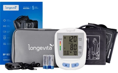 Автоматичний тонометр Longevita 2 манжети 22-36 см 30-42 см (678456)