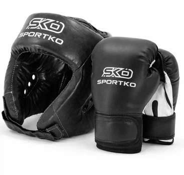 Набор Боксерские перчатки и Шлем для бокса Sportko