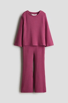 Штани H&M 1262854 134см фіолетовий рубчик