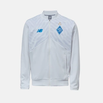 Мужская белая спортивная куртка ФК «Динамо» Киев New Balance Match 52 (XL) (MJ231628HME)