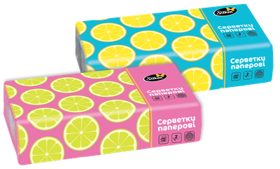 Салфетки бумажные в пленке Лимоны Silken FS4321510 Разноцветный shop (4820280690014)