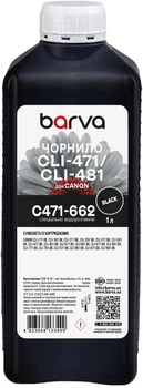 Чернила Barva для Canon CLI-471/CLI-481 BK Special Water Soluble 1 л Black (C471-662)