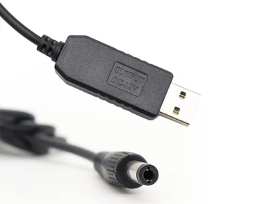 Кабель DC USB инвертор преобразователь для работы роутера на 12 вольт 2.1x5.5 мм