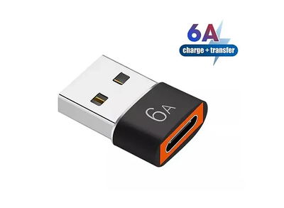 Переходник 6А USB-C Female на USB-A Male для смартфона
