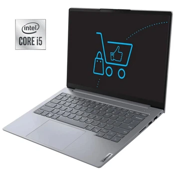 Ультрабук Б-класс Lenovo ThinkBook 14IIL / 14" (1920x1080) IPS / Intel Core i5-1035G1 (4 (8) ядра по 1.0 - 3.6 GHz) / 8 GB DDR4 / 128 GB SSD / Intel UHD Graphics / WebCam / Win 11 Pro б/у