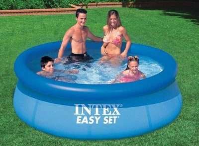 Бассейн наливной Intex 244х76 см объем 2420 л легкий бассейн для двора и сада