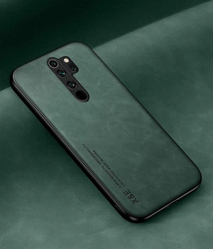 Кожаный чехол XnE Xiaomi Redmi Note 8 Pro с металлической вставкой Green (34285-08)