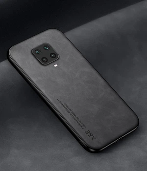 Кожаный чехол XnE Xiaomi Redmi Note 9 Pro с металлической вставкой Black (34287-2B)