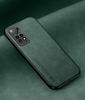 Кожаный чехол XnE Xiaomi Redmi Note 12 Pro 4G с металлической вставкой Green (34278-08)