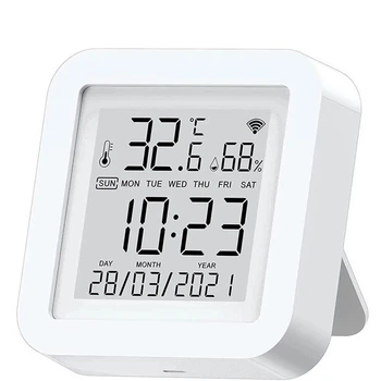 Датчик температуры и влажности умный термо-гигрометр Tuya TH06 Wi-Fi 5V USB