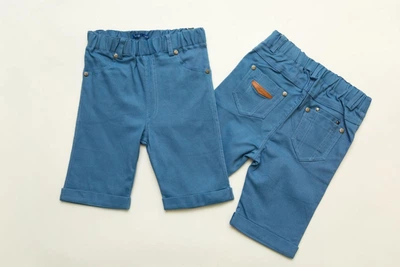 Шорти котон для хлопчика Classic Cotton,SmileTime блакитні рост 92 (LK17-04)