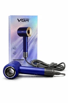 Фен для волос VGR Voyager V-445 Professional Синий, 1600 Вт, 3 скорости, 4 температуры, холодный обдув