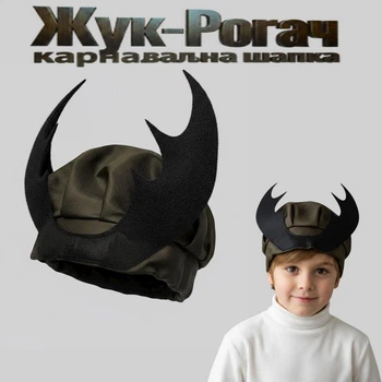 Дитяча карнавальна шапка Жука, Жука-рогача