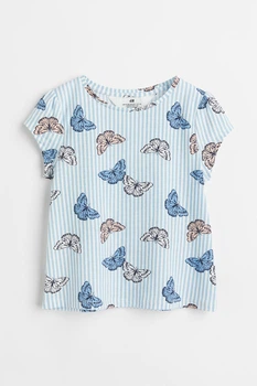 Дитяча футболка для дівчинки H&M 134-140 см Різнобарвна (250122030B)
