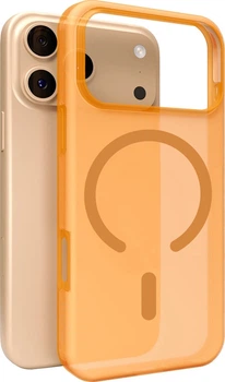 Etui plecki Puro Daylight Silicone Case MagSafe do Apple iPhone 17 Pro Translucent Orange (PUIPC17P63DAYL2ORA)