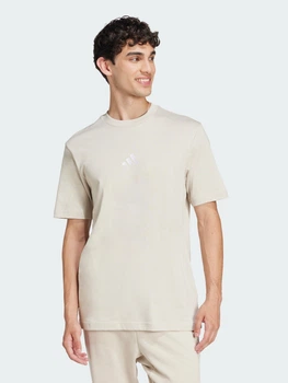 Футболка бавовняна довга чоловіча Adidas Essentials JD1779 M Бежева (4067906167776)